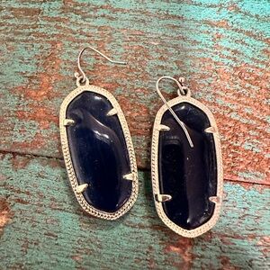 Navy oval Kendra Scott earrings